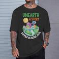 Unearth A Story Summer Reading Program 2026 Animals Book T-Shirt Gifts for Him