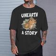 Unearth A Story Summer Reading Program 2026 Capybara Book T-Shirt Gifts for Him