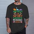 Unearth A Story Summer Reading Program 2026 Dinosaur Book T-Shirt Gifts for Him