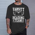 Varsity Reading Team Bookworm Book Lover Reader T-Shirt Gifts for Him