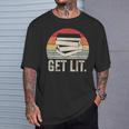 Vintage Retro Get Lit With Books Book Reading Lover T-Shirt Gifts for Him Vintage Retro Get Lit With Books Book Reading Lover T-Shirt Gifts for Him