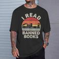 Vintage Retro I Read Banned Books T-Shirt Gifts for Him