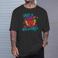 Volleyball Comic Book Art Just a Girl Who Loves Volleyball T-Shirt Gifts for Him