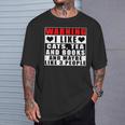 Warning I Like Cats Tea And Books And Maybe Like 3 People T-Shirt Gifts for Him