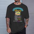 When You Enter This Library Book Reading Lover Reader T-Shirt Gifts for Him