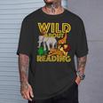 Wild About Reading Back To School Teacher Books Read T-Shirt Gifts for Him