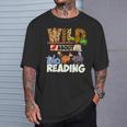 Wild About Reading Book Lover Bookworm Library Day T-Shirt Gifts for Him Wild About Reading Book Lover Bookworm Library Day T-Shirt Gifts for Him
