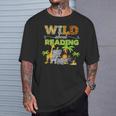 Wild About Reading Books Reader Librarian Wild Animals Lover T-Shirt Gifts for Him Wild About Reading Books Reader Librarian Wild Animals Lover T-Shirt Gifts for Him