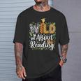 Wild About Reading Books Reader Lover Librarian Bookworm T-Shirt Gifts for Him