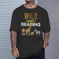 Wild About Reading Books Zoo Animals Love Book Reading T-Shirt Gifts for Him