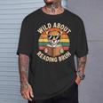 Wild About Reading Bruh Cool Leopard Animal Cheetah Book T-Shirt Gifts for Him