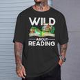 Wild About Reading Lovers Avid Readers Bookworms Book Lovers T-Shirt Gifts for Him