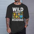 Wild About Reading Safari Animals Books Teacher Student T-Shirt Gifts for Him Wild About Reading Safari Animals Books Teacher Student T-Shirt Gifts for Him