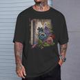 Wildflower Summer Floral Book Horror Gothic Graphic T-Shirt Gifts for Him
