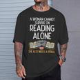 Woman Book Librarian Reading Pitbull Dog Owner Women T-Shirt Gifts for Him Woman Book Librarian Reading Pitbull Dog Owner Women T-Shirt Gifts for Him