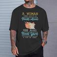Woman Survives On Books And Yarn Crocheter Crocheting T-Shirt Gifts for Him Woman Survives On Books And Yarn Crocheter Crocheting T-Shirt Gifts for Him