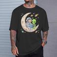 Women's Astronaut Reading Book With Alien Moon Space Astronomy T-Shirt Gifts for Him Women's Astronaut Reading Book With Alien Moon Space Astronomy T-Shirt Gifts for Him