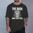 Women's The Book Was Better Fiction Novel Readers Bookish Cat T-Shirt Gifts for Him Women's The Book Was Better Fiction Novel Readers Bookish Cat T-Shirt Gifts for Him