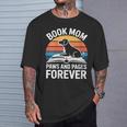 Women's Book Mom Dog Lover Paws And Pages Forever T-Shirt Gifts for Him