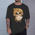 Women's Cute Wise Owl Reading Book With Headscarf T-Shirt Gifts for Him Women's Cute Wise Owl Reading Book With Headscarf T-Shirt Gifts for Him
