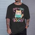 Women's Just A Girl Who Loves Books Reading Read Book Bookworm T-Shirt Gifts for Him Women's Just A Girl Who Loves Books Reading Read Book Bookworm T-Shirt Gifts for Him