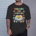 Women's Readers Are Leaders Reading Book Lovers Teacher Rainbow Kids T-Shirt Gifts for Him
