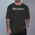 Writer Writing Book Author Novelist Christmas T-Shirt Gifts for Him