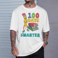 100 Days Smarter Teacher Student Books 100th Day Of School For Men Women Kids T-Shirt Gifts for Him