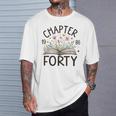 1986 Chapter Forty 40th Birthday Wildflower Book 40 Year Old T-Shirt Gifts for Him
