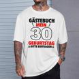 30th Birthday Party Guest List Guest Book 30th Birthday T-Shirt Gifts for Him 30th Birthday Party Guest List Guest Book 30th Birthday T-Shirt Gifts for Him