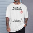 50th Birthday Man Woman Guest Book Party Round Birthday T-Shirt Gifts for Him