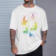 8th Birthday Book Reading Bookworm Book Lover Girls T-Shirt Gifts for Him
