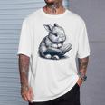 Adorable Reading Bunny Drawing For Book Lovers Philossophers T-Shirt Gifts for Him Adorable Reading Bunny Drawing For Book Lovers Philossophers T-Shirt Gifts for Him