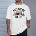 Anti-Social Book Club Booktrovert Bookish Bookworm T-Shirt Gifts for Him Anti-Social Book Club Booktrovert Bookish Bookworm T-Shirt Gifts for Him