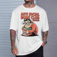 Anti Social Book Club Vintage Retro Reader Art Premium Tri-Blend T-Shirt Gifts for Him