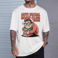 Anti Social Book Club Vintage Retro Reader Art T-Shirt Gifts for Him