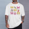 Apple Coquette Bow Books First Day Of School Back To School T-Shirt Gifts for Him Apple Coquette Bow Books First Day Of School Back To School T-Shirt Gifts for Him