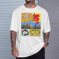Birthday Boys Shirt Age 5 Superhero Comic Book Theme Party T-Shirt Gifts for Him