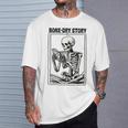 Bone-Dry Story Skeleton Reading Book Lovers Bookworm Book T-Shirt Gifts for Him