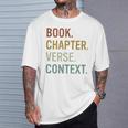 Book Chapter Verse Christian Bible Reformed Theology T-Shirt Gifts for Him