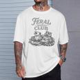Book Lover Bookworm Feral Readers Club Raccoon Opossum Premium Tri-Blend T-Shirt Gifts for Him