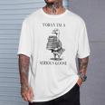 Book Lover Librarian Today I'm Serious Goose Meme T-Shirt Gifts for Him