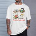 Book Lover Opossum Reading Squad Bookish Feral But Well-Read T-Shirt Gifts for Him