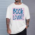 Book Lover Reading Enthusiast Bold Stripes Comfort Colors Crop Top T-Shirt Gifts for Him