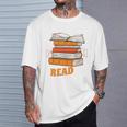 Book Lover Reading Hobby Fan Passion Geek Nerd Wizard Job T-Shirt Gifts for Him