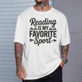 Book Lover Saying Humor Reading Is My Favorite Sport T-Shirt Gifts for Him