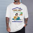A Book Lover With A Willful Cat Women Kids T-Shirt Gifts for Him