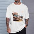 Book Lovers Cats T-Shirt Gifts for Him