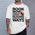 Book Mom Dog Lover Reading While My Dog Waits Premium Tri-Blend T-Shirt Gifts for Him