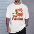 Book Nerd Well Red Panda Cute Bear Book Nerd Zookeeper T-Shirt Gifts for Him